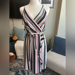 Striped Wrap Dress